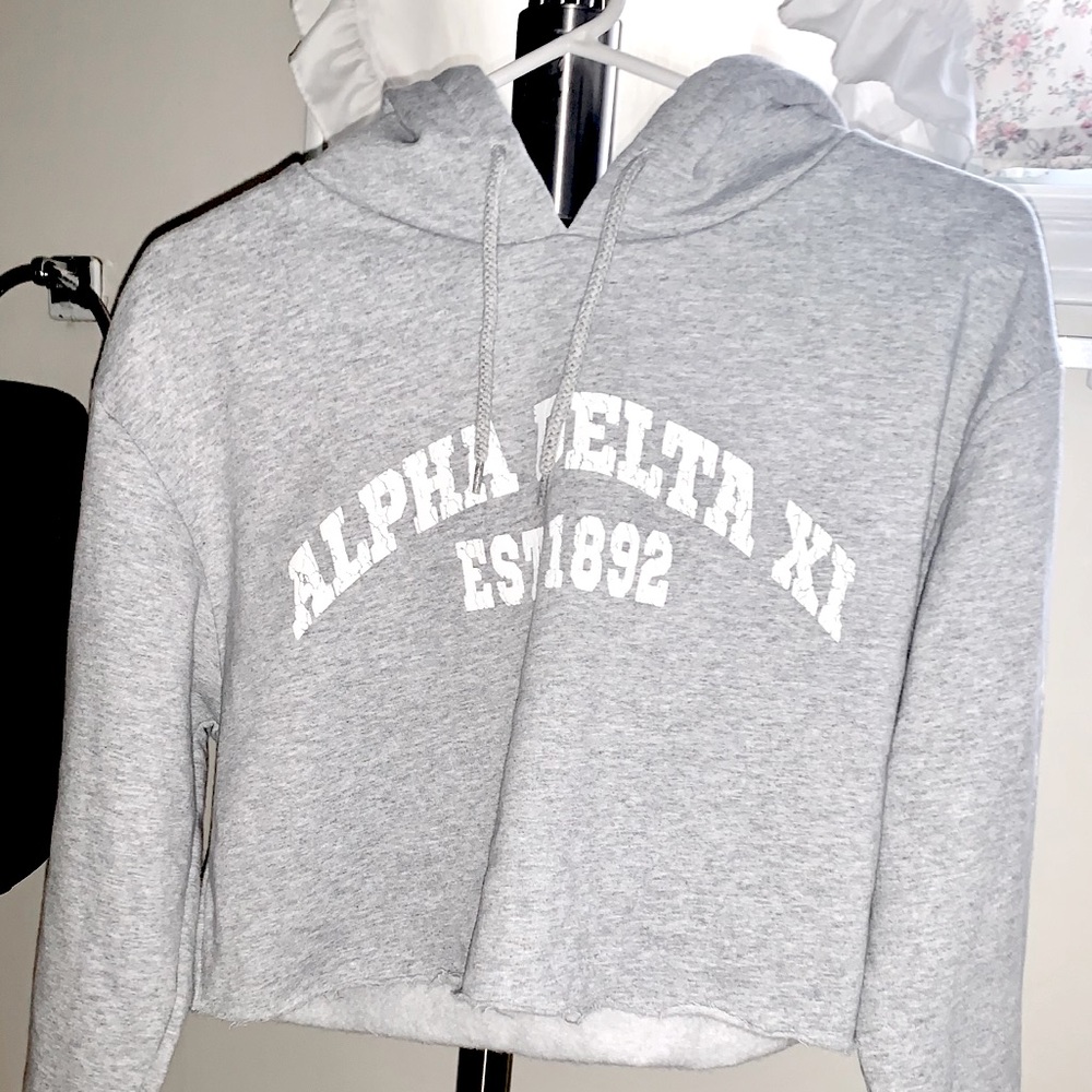Topshop Tee and Cake Alpha Delta Cropped Hoodie